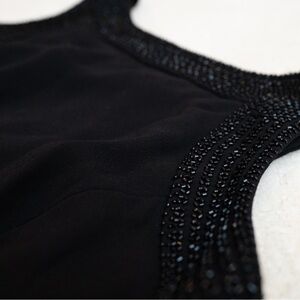 Lauren Ralph Lauren Black Sequin Mini Dress 2 Holiday NYE Wedding Y2K Romantic